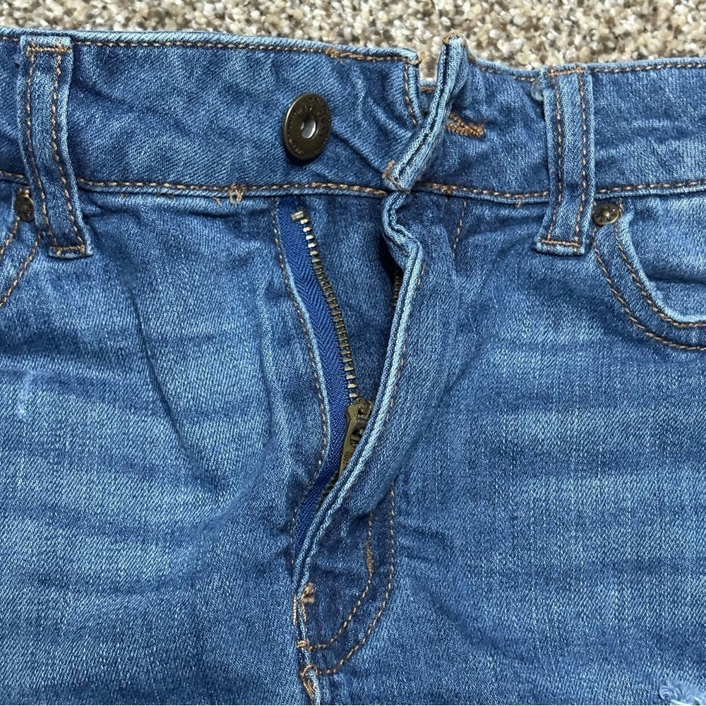 Wax Jean Blue Distressed Mini Skirt - Picture 6 of 13
